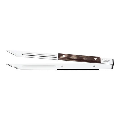 Pinza para Carne Tramontina Churrasco con Lámina de Acero Inoxidable y Mango de Madera Tra