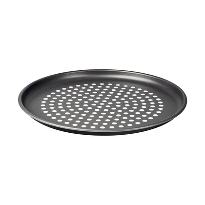 Asadera para pizza perforada Tramontina Brasil en aluminio con revestimiento interno y ext