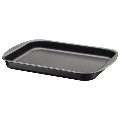 Asadera rectangular rasa Tramontina Brasil en aluminio con revestimiento interno y externo