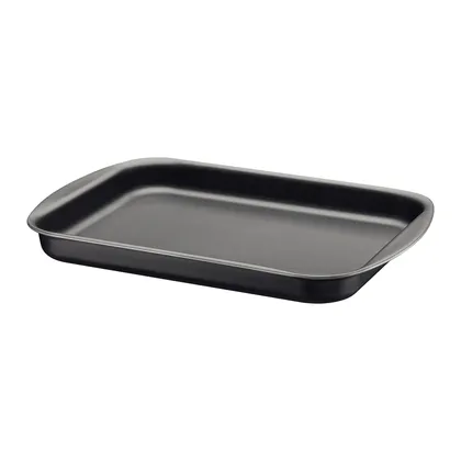 Asadera rectangular rasa Tramontina Brasil en aluminio con revestimiento interno y externo