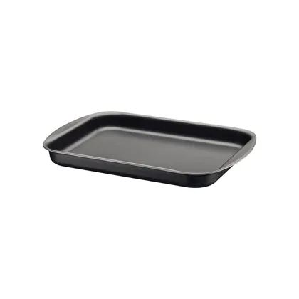 Asadera rectangular rasa Tramontina Brasil en aluminio con revestimiento interno y externo