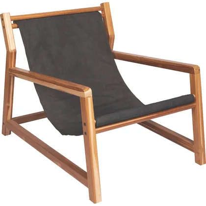 Butaca Tramontina Relax Verona de madera de teca con acabado de barniz transparente y teji