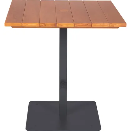 Mesa Cuadrada Tramontina Urban Highline en Madera Garapeira y Columna Central en Metal 70