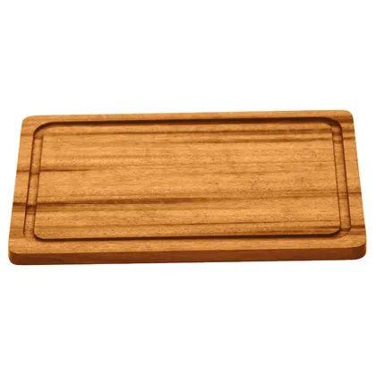 Tabla para barbacoa rectangular Tramontina fabricada en madera Muiracatiara con acabado en