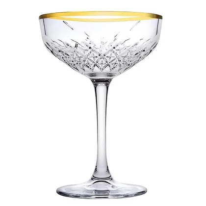 Set 4 Copas Rim Gold Band