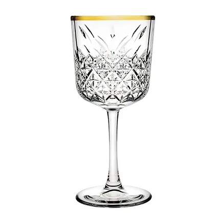 Set 4 Copas Vino Timeless Golden Touch