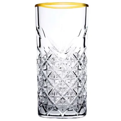Set 4 Vasos Rim Gold Band