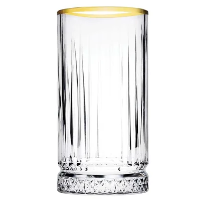 Set 4 Vasos Elysia Gold Trago Largo 12,25